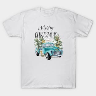 Rustic Farmhouse Christmas Truck T-Shirt